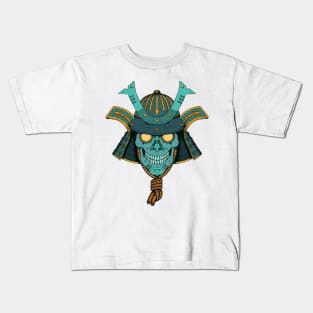 Cyberpunk Skull Samurai Kids T-Shirt